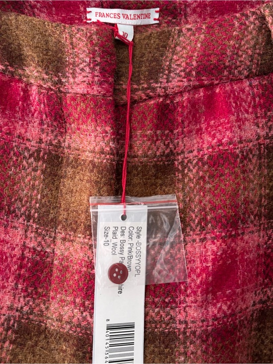 Frances Valentine Pants - Frances Valentine Bossy Pants Pant in Yorkshire Plaid Pink Brown Red Wool